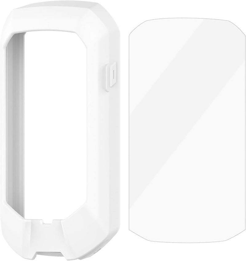 غطاء سيليكون أبيض واقي وغطاء شاشة لجهاز كمبيوتر الدراجات GPS Garmin Edge 1050 - Image 3